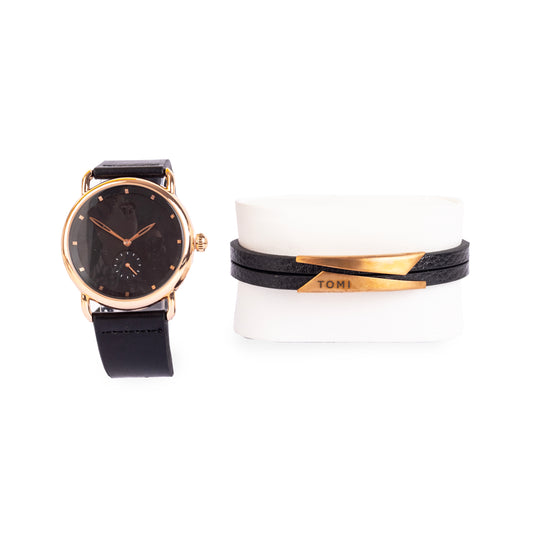طقم ساعة رجالي مع سوار من Tomi