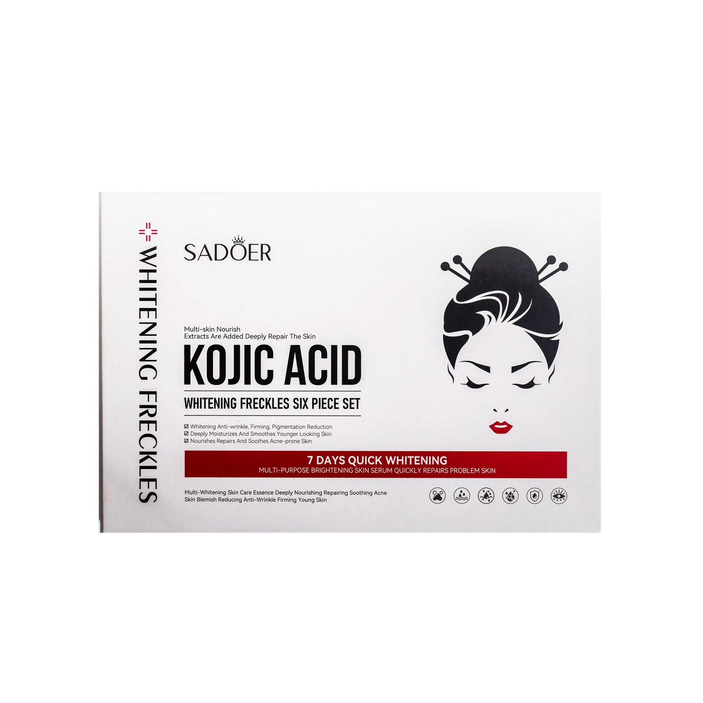 Kojic Acid Whitening Freckles 6 Piece Set SADOER