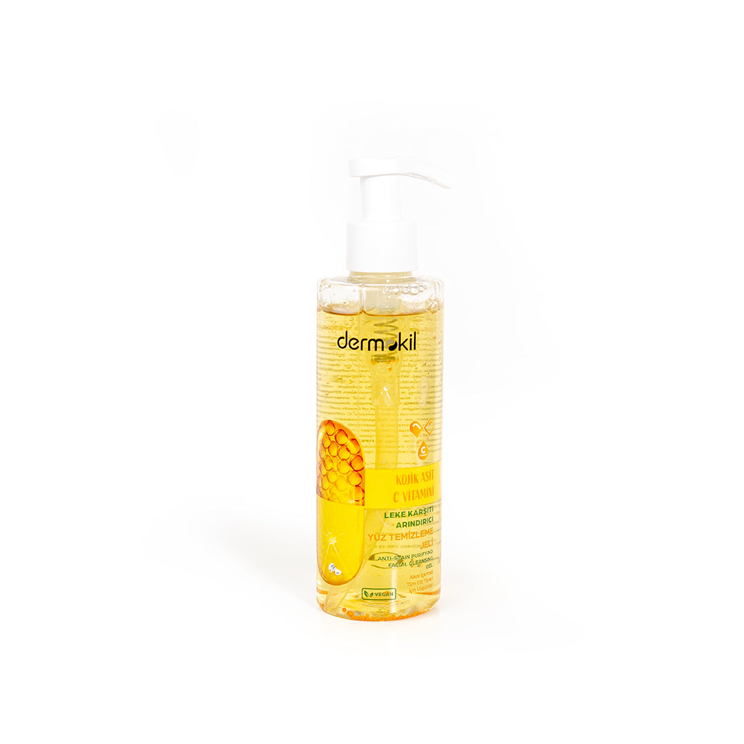 Kojic Acid Vitamin C Anti-Spot Face Cleansing Gel 200ml By DERMOKIL