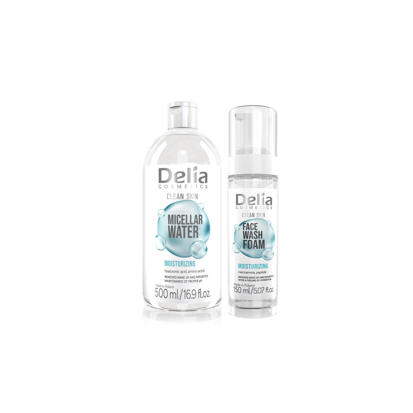 Original Micellar Water + Face Wash Foam By Delia