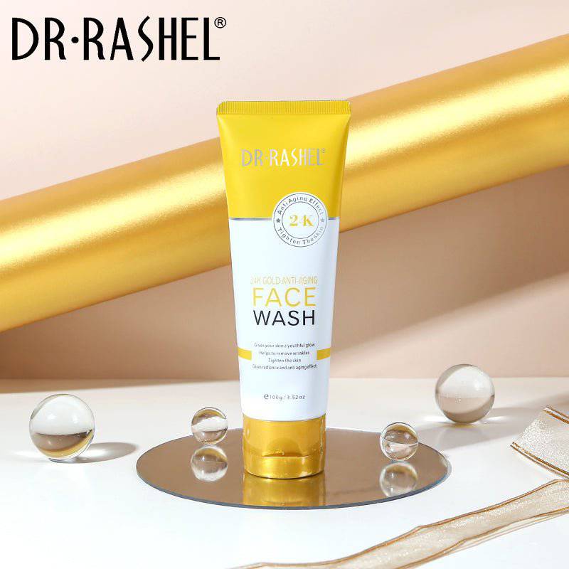 غسول الوجه بخلاصة الذهب عيار ٢٤ المضاد للشيخوخة من Dr Rashel