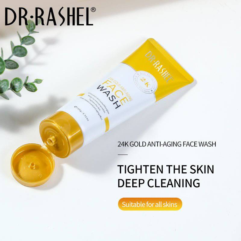 غسول الوجه بخلاصة الذهب عيار ٢٤ المضاد للشيخوخة من Dr Rashel