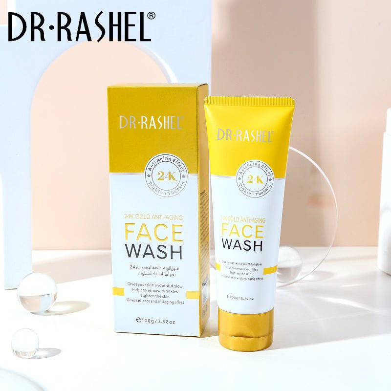 غسول الوجه بخلاصة الذهب عيار ٢٤ المضاد للشيخوخة من Dr Rashel
