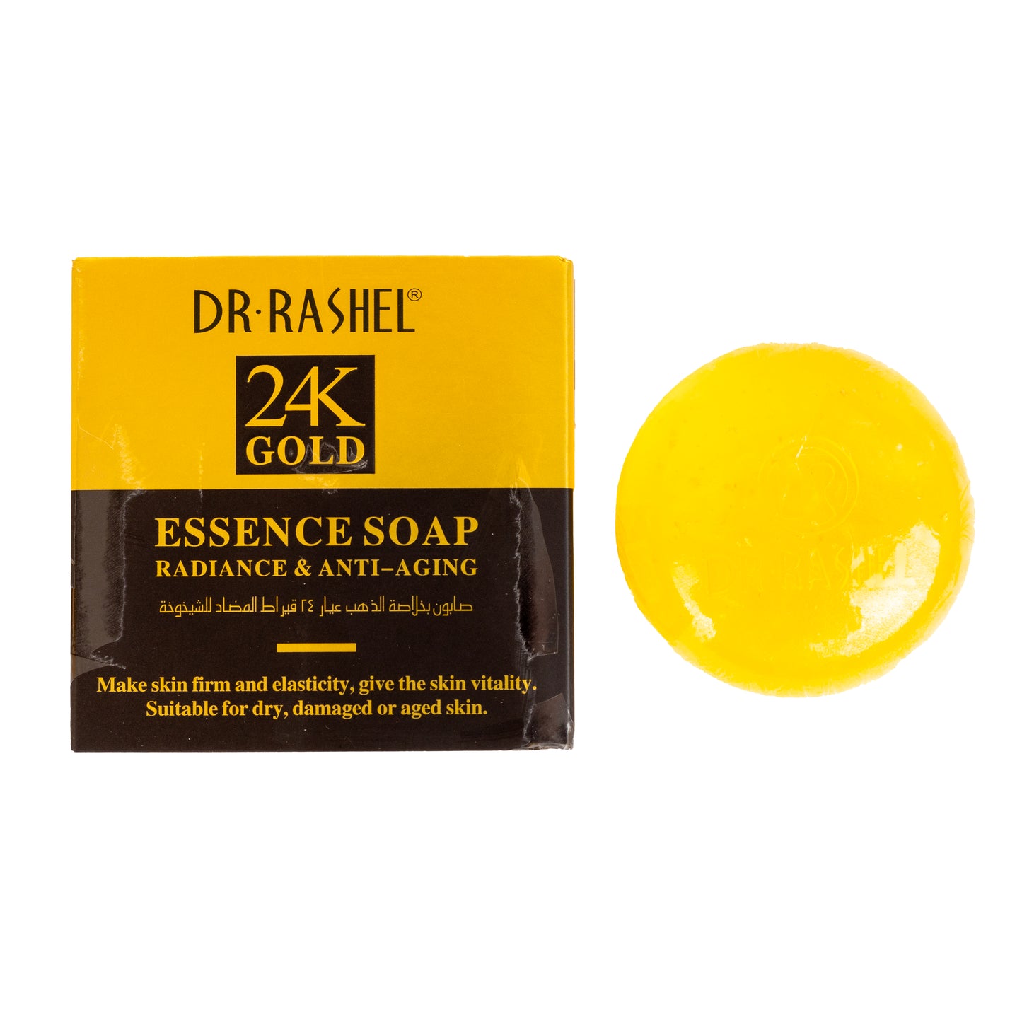 صابون بخلاصة الذهب عيار ٢٤ المضاد للشيخوخة من Dr Rashel