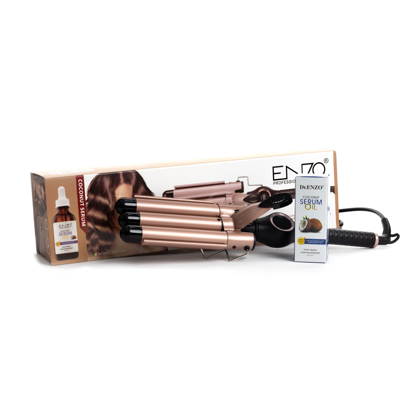 Original Enzo Triple Barrel Waver With Coconut Serum EN-1968