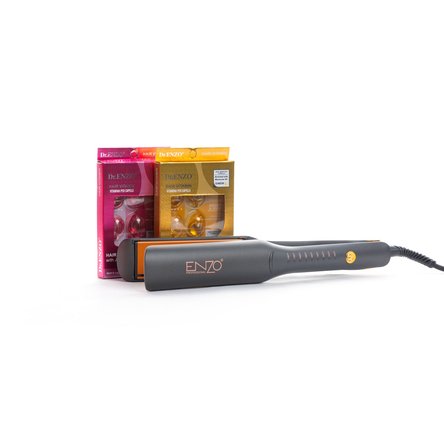 Original Enzo Titanium Straightener With Aloe Vera & Jajoba Oil EN-3206