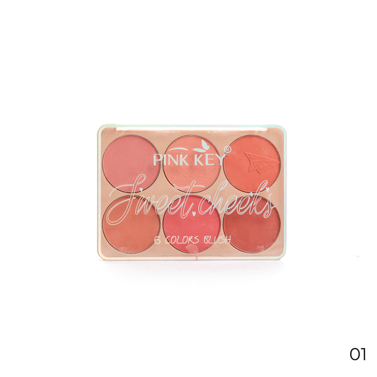 6 Colors Blusher By Pink Key