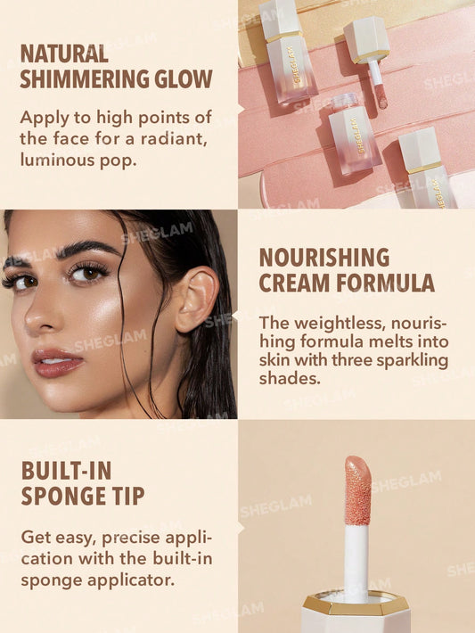 هايلايتر أصلي Sheglam Glow BLoom Liquid Highligter-Vanilla Frost