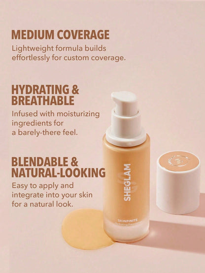 فاونديشن أصلي Sheglam skinfinite hydrating foundation-Shell
