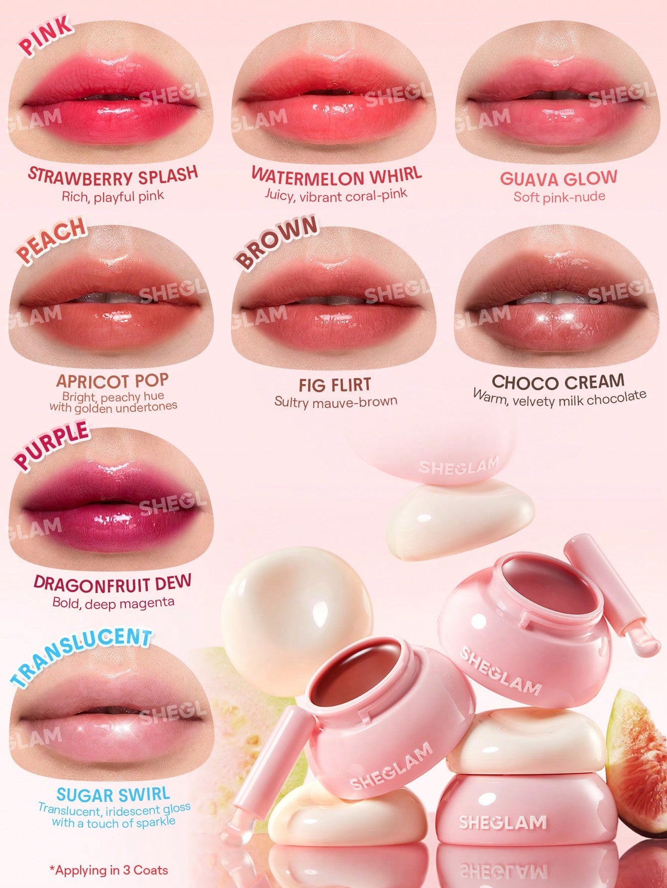 Original Hydra Jelly Pocket Lip Jam-Guava Glow By Sheglam