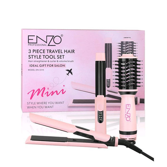3 Piece Travel Hair Style Tool Set En-3316 By ENZO