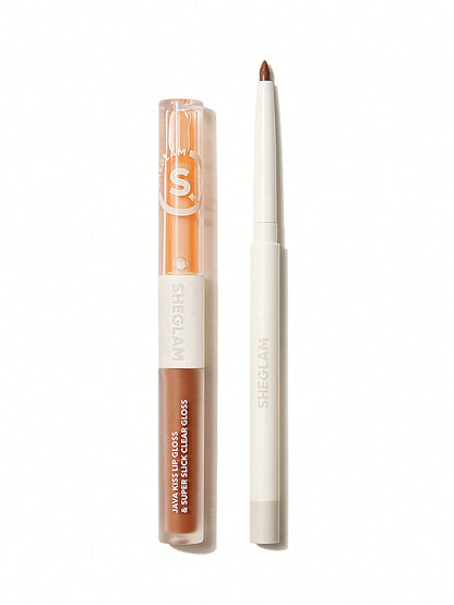 Soft 90's Glam Lip Liner And Lip Duo Set By Sheglam جلوس ومحدد شفاه أصلي