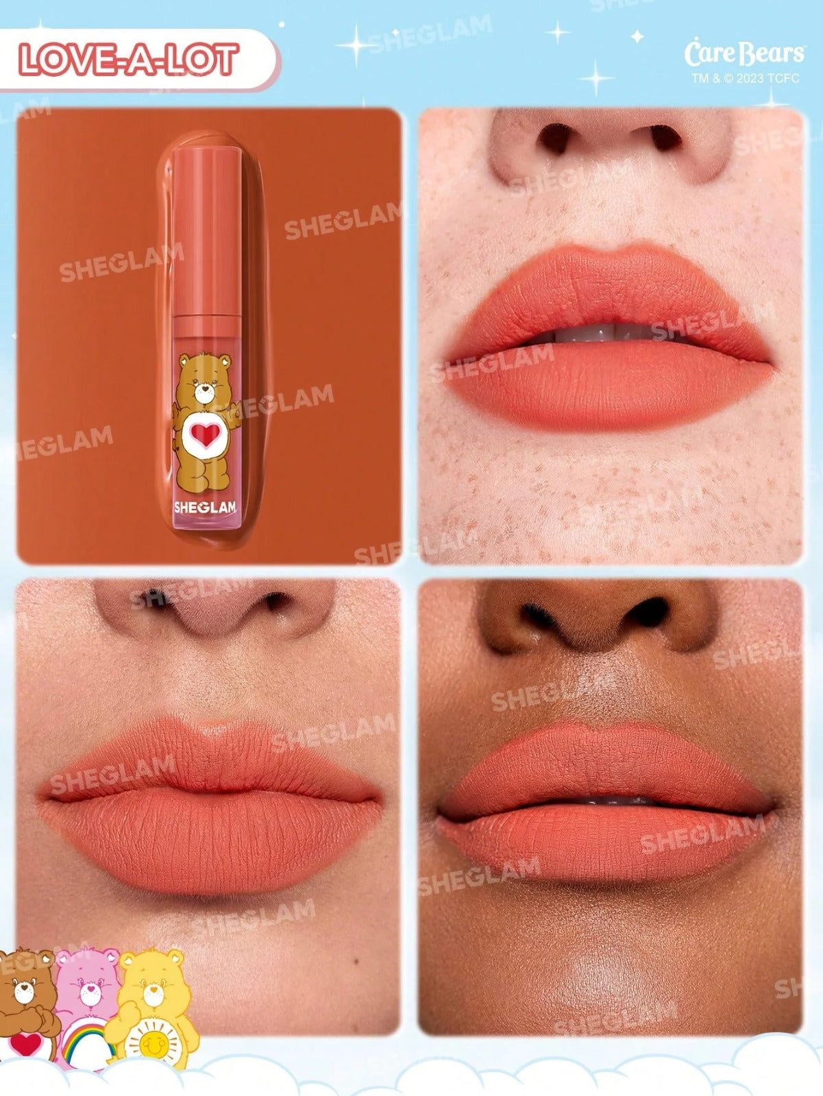 مجموعة جلوس أصلي  Sheglam X Care Bears Share a Smile Lip Set