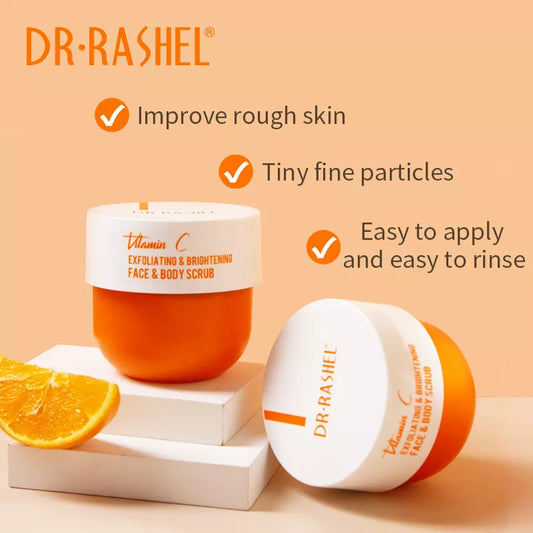 سكراب للوجه والجسم بخلاصة فيتامين سي من Dr Rashel