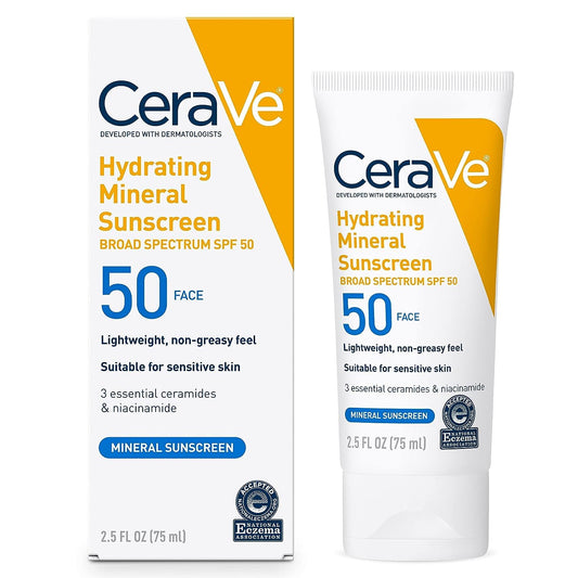 Cerave Hydrating Mineral Sunscreen واقي شمس فيزيائي