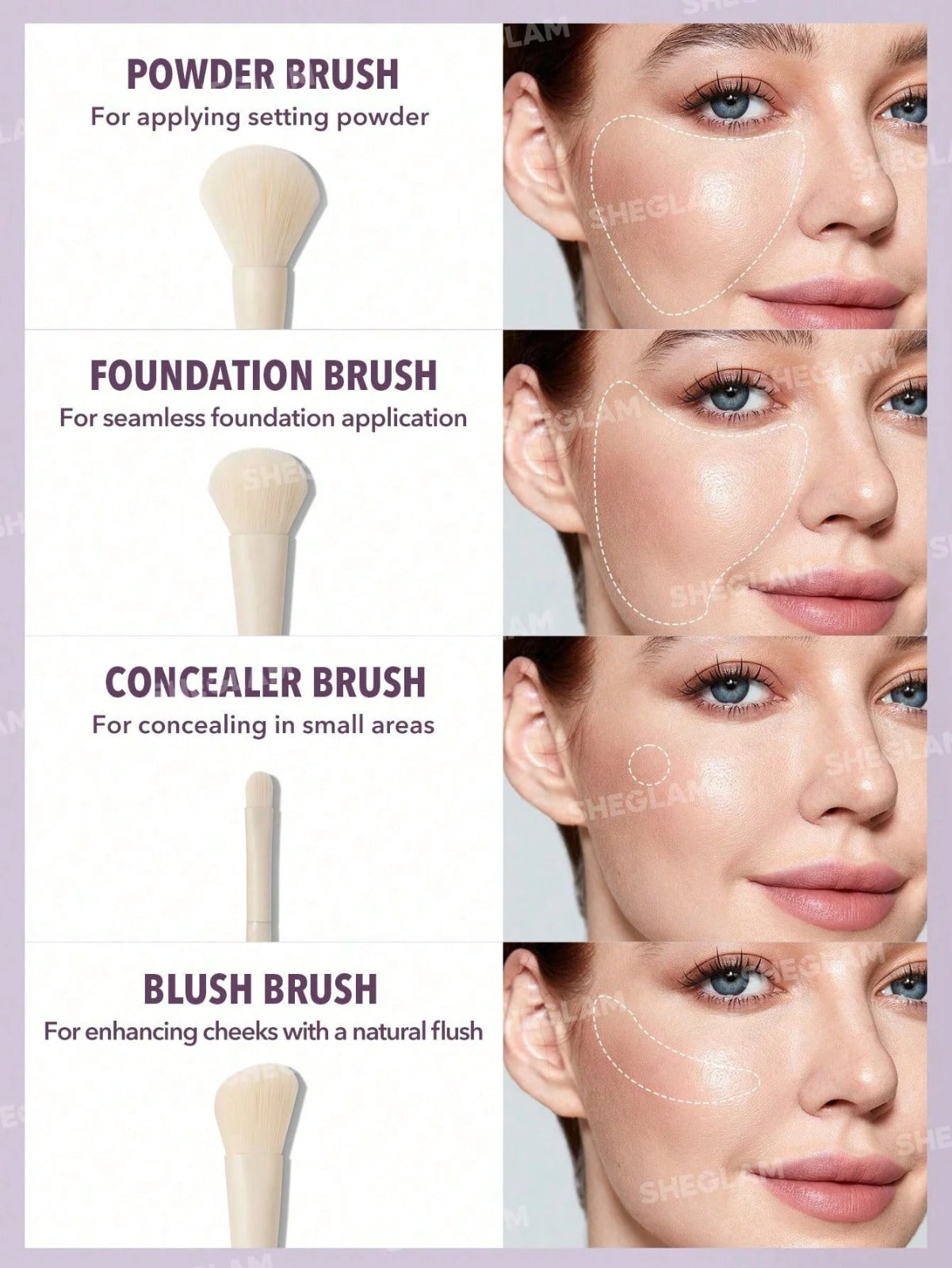 مجموعة فراشي أصلية ‏Sheglam Pro Core Brush Ki