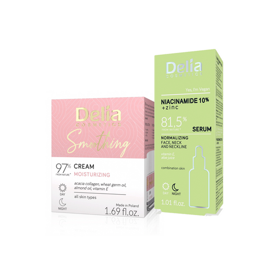 Original Moisturizing Face Cream + Niacinamide Serum By Delia