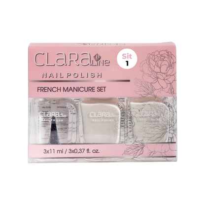 Nail Polish French 3 in 1 Set By CLARALINE