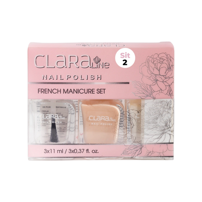 Nail Polish French 3 in 1 Set By CLARALINE