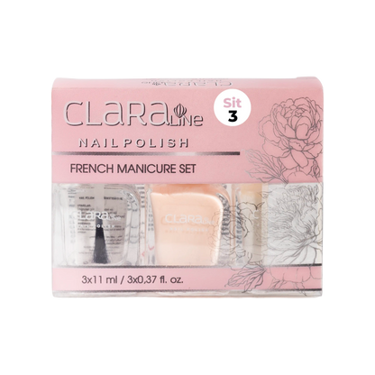 Nail Polish French 3 in 1 Set By CLARALINE