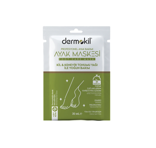 Clay and Hemp Oil Exfoliating Foot Mask By DERMOKIL
