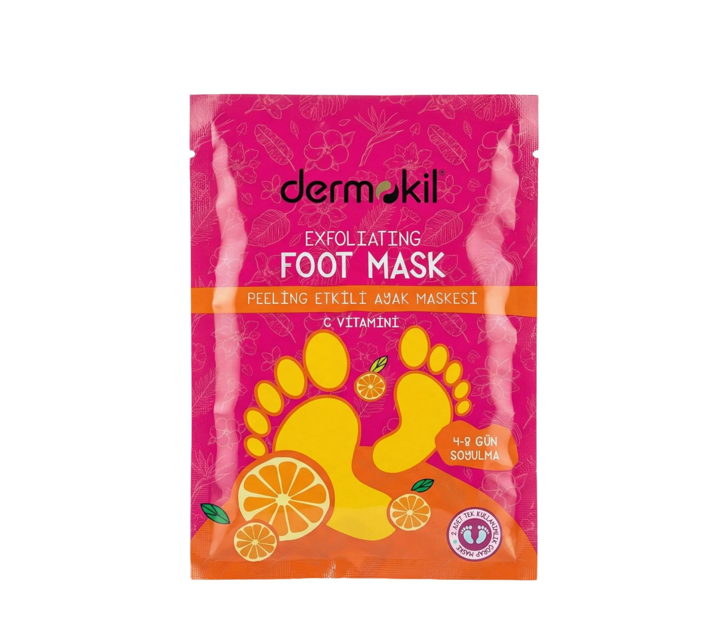 Vitamin C Peel-Off Foot Mask with Exfoliating Effect By DERMOKIL