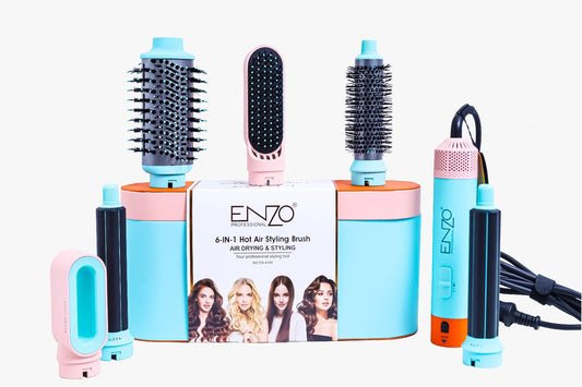 6 in 1 Hot Air Styling Brush En-4140 By ENZO
