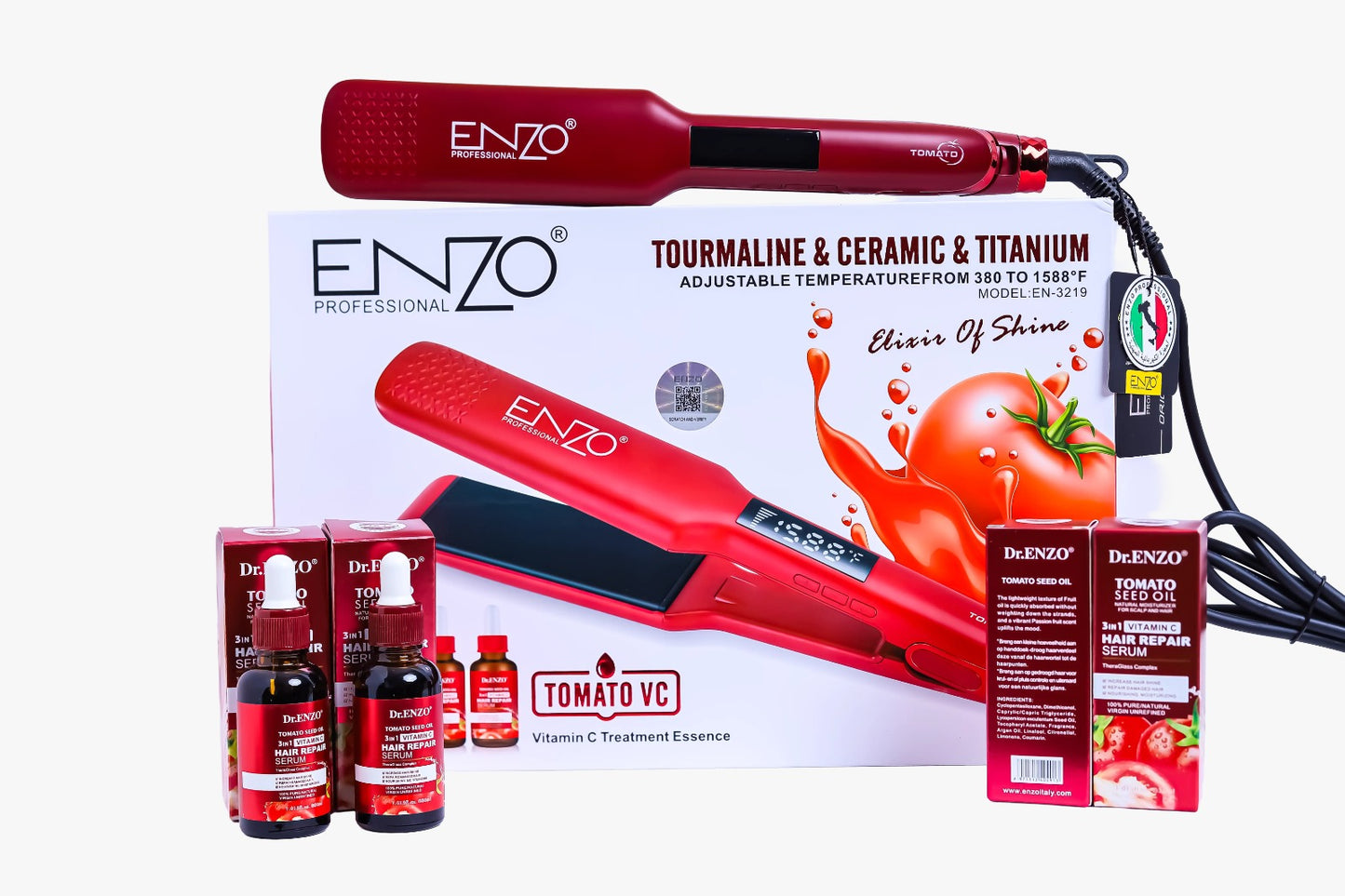 Tomato Hair straightener En-3219 By ENZO