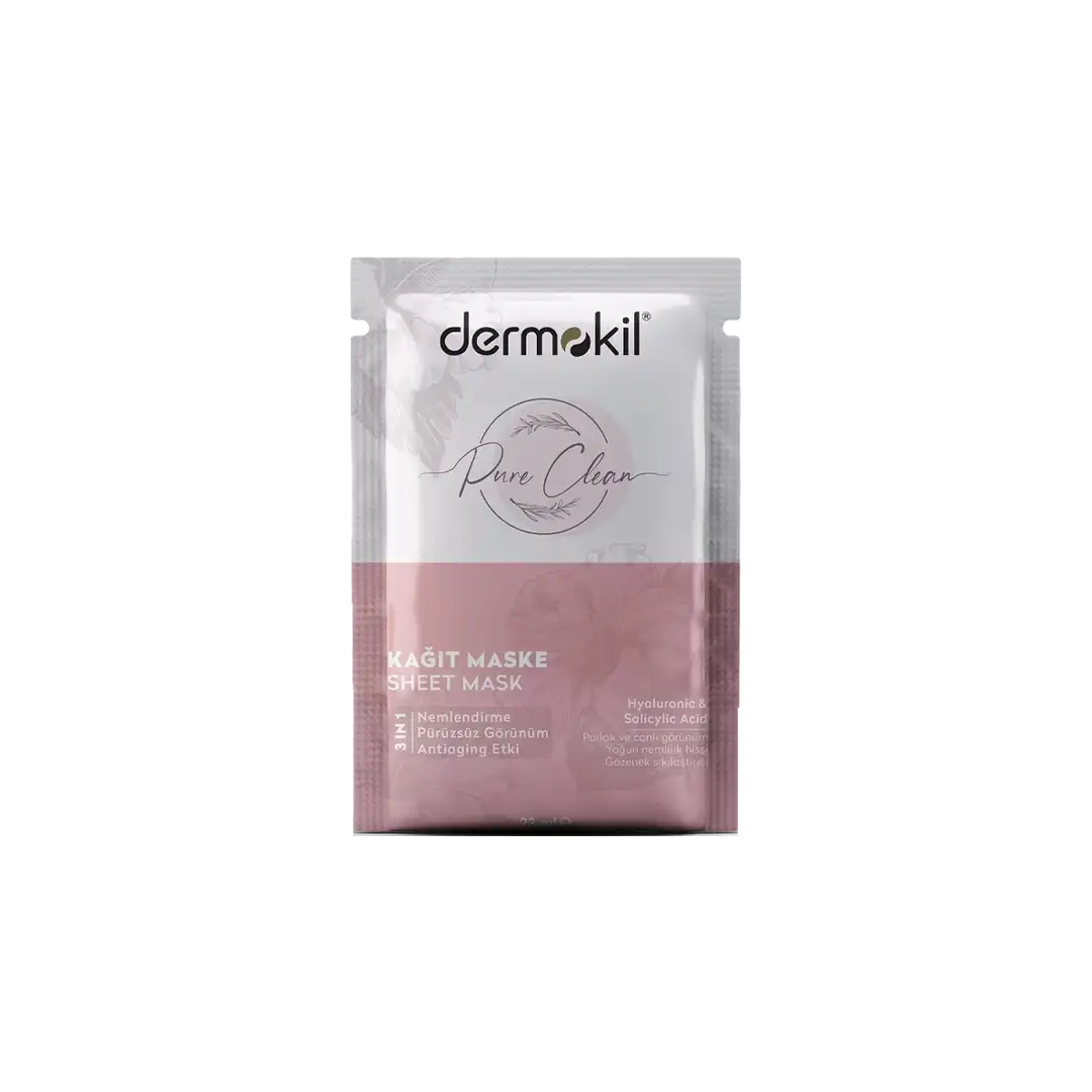 Pure Clean 3 in 1 Cleansing & Revitalizing Sheet Mask By DERMOKIL