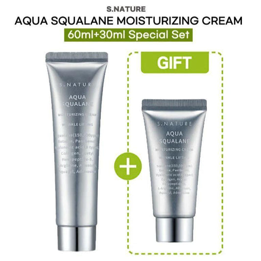 S.NATURE Aqua Squalane Moisturizing Cream – 60ml + 30ml Gift Set