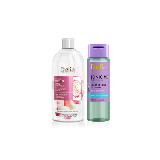 Original Rose Micellar Water + moisturizing Tonic By Delia