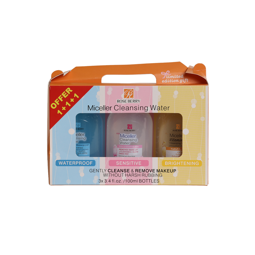 3 pcs Miceller Cleansing Water Set By Rose Berry