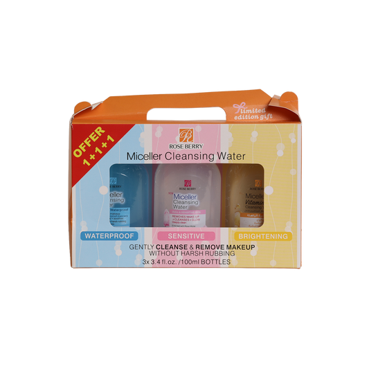 3 pcs Miceller Cleansing Water Set By Rose Berry