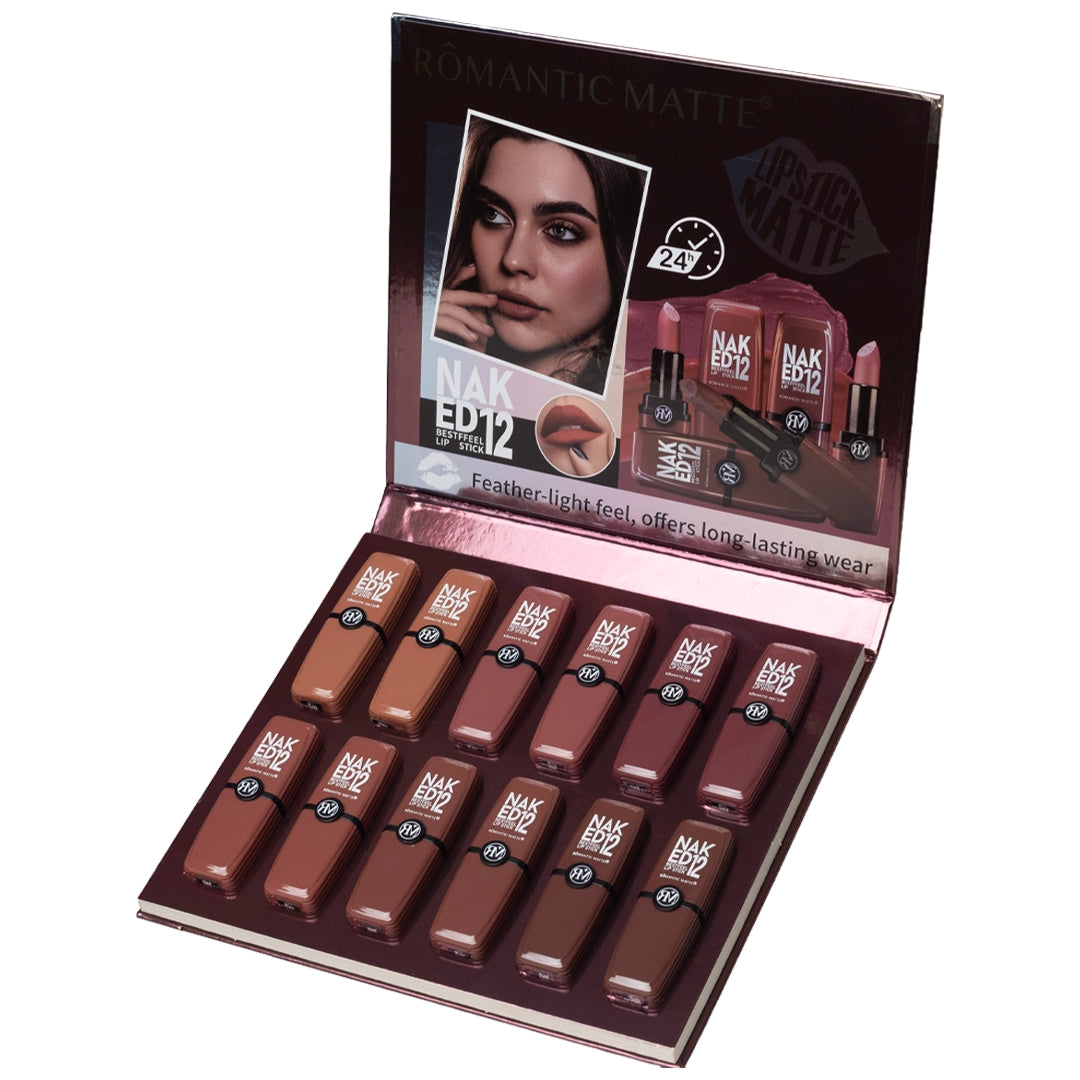 12 piece lipstick set By Romantic Matte