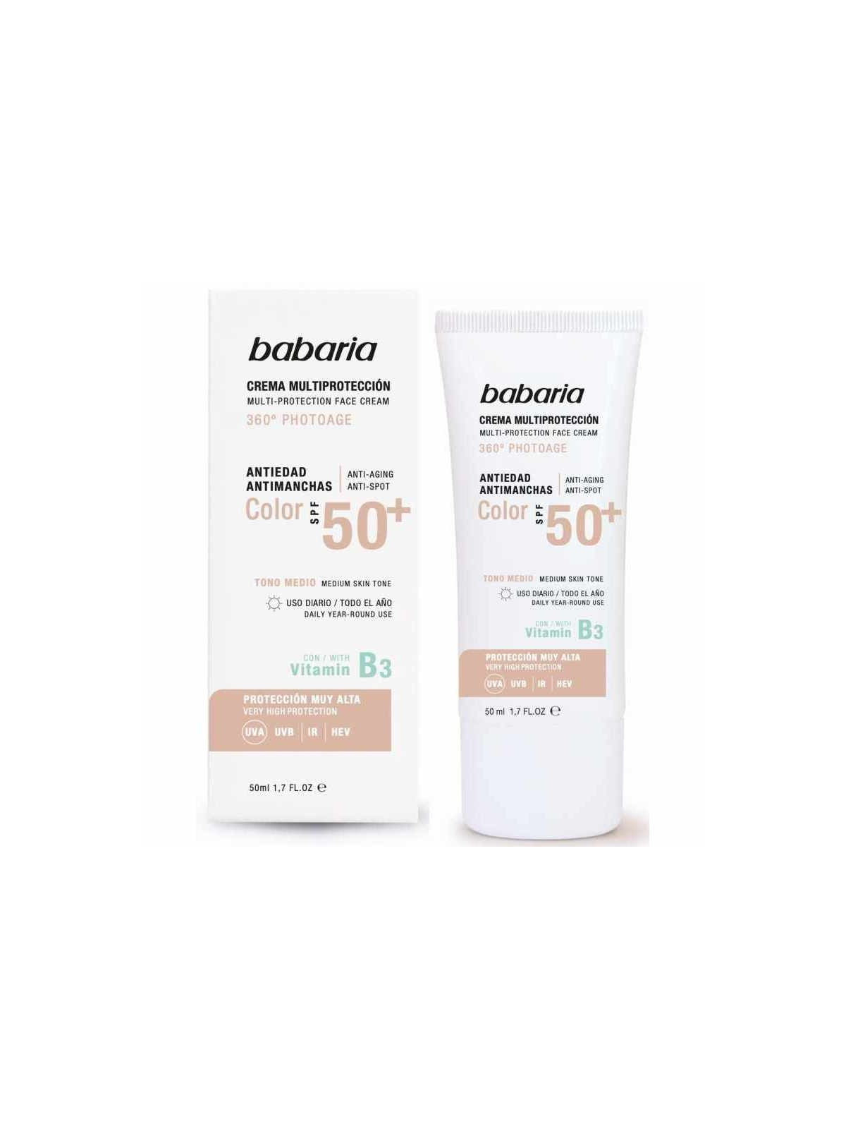 Multi Protection Face Cream Spf50+ Color 360 Photoage By Babaria