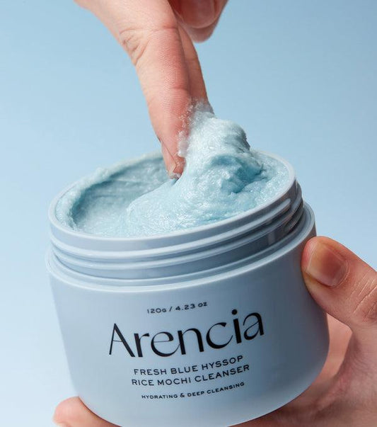 Arencia Fresh Blue Hyssop Rice Mochi Cleanser, 120g