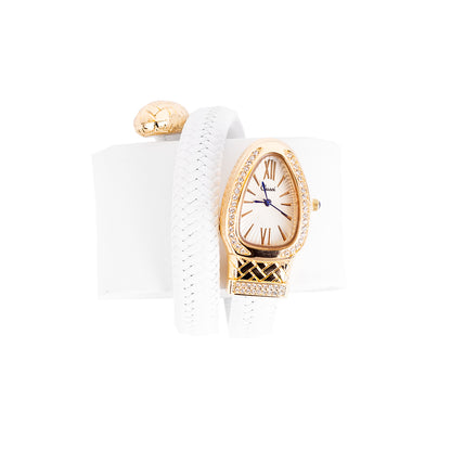 Snake Watch With Leather Bracelet